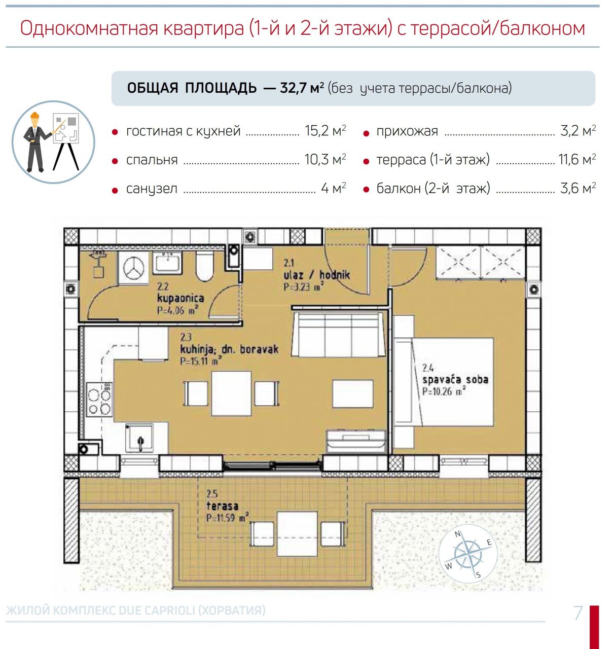 Appartement à Opatija, Croatie, 36 m2 - image 1
