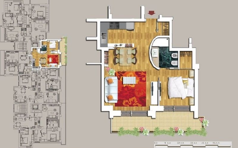 Apartment in Rome, Italy, 52 sq.m - picture 1