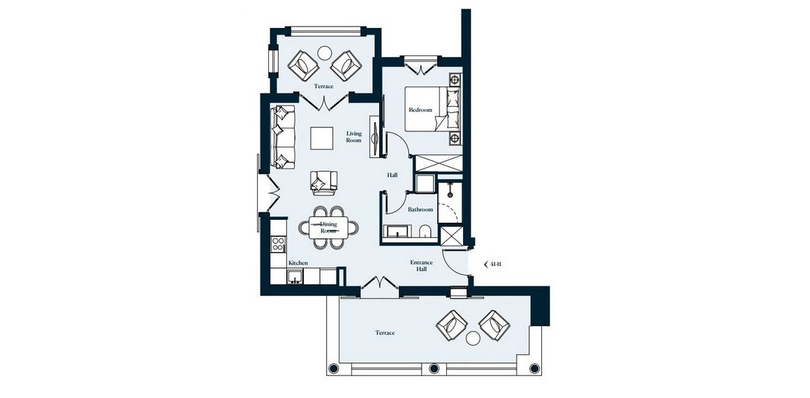 Apartment layout in Centrale