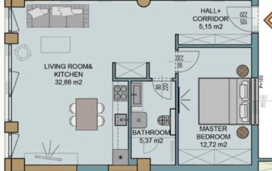Appartement à Pula, Croatie, 56.1 m2 - image 1