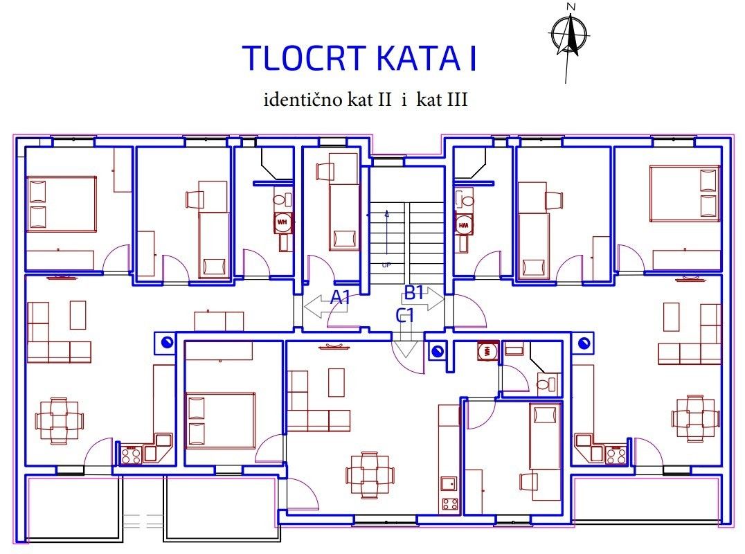 Appartement à Pula, Croatie, 54.55 m2 - image 1