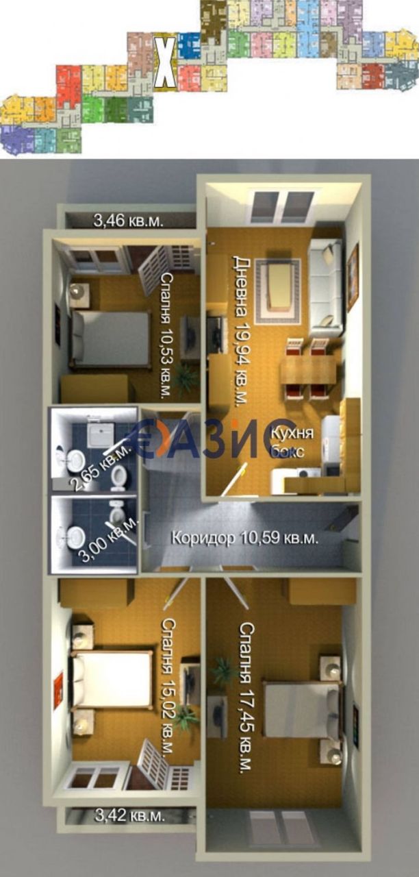 Apartment in Burgas, Bulgaria, 120.1 sq.m - picture 1