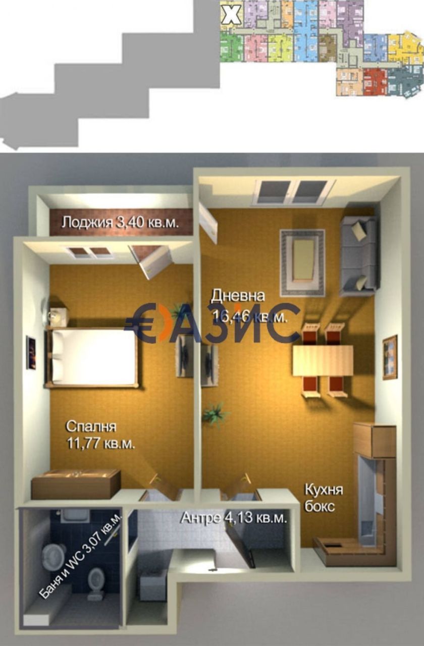 Apartamento en Burgas, Bulgaria, 55.5 m2 - imagen 1
