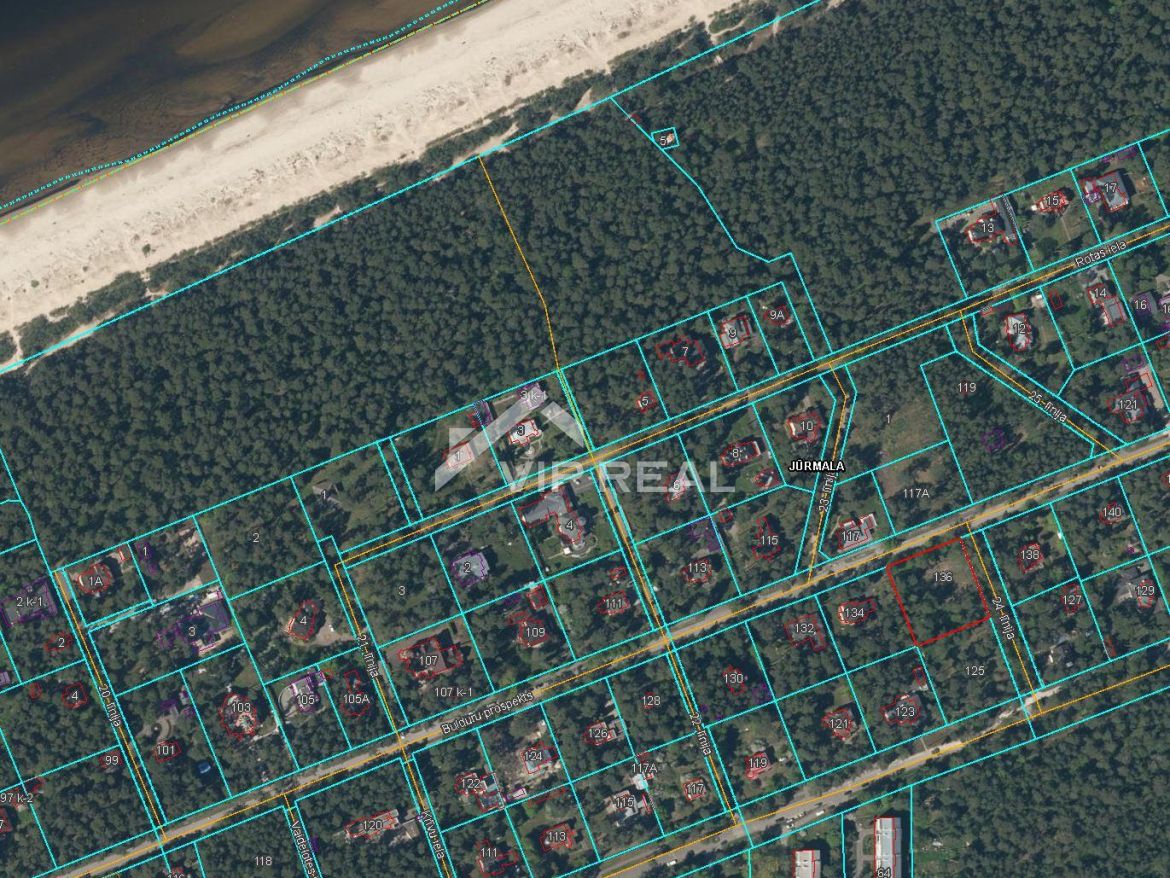 Terrain à Jūrmala, Lettonie, 2 573 m2 - image 1