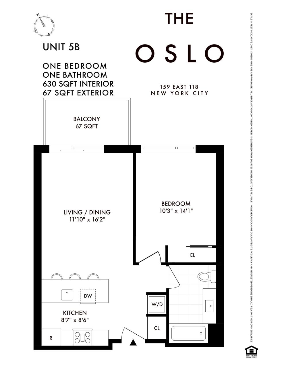 Flat in New York City, USA, 58.53 sq.m - picture 1