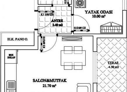 Apartment for 57 526 euro in Antalya, Turkey