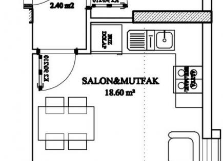 Apartment for 60 657 euro in Antalya, Turkey